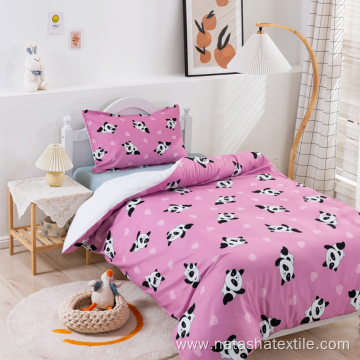 Children's cartoon unicorn quilt three-piece set